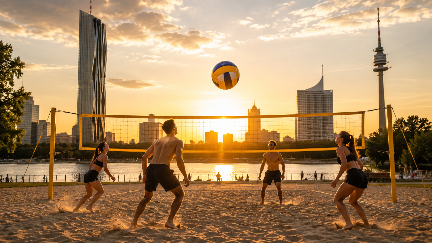 Volleyball in Wien 2026: Plätze, Hallen und Beachcourts mit Adressen, Bezirken, Preisen, Öffnungszeiten, Öffis, Reservierung und Infrastruktur für Freizeitspieler, Teams und Gruppen. Mit allen Infos.