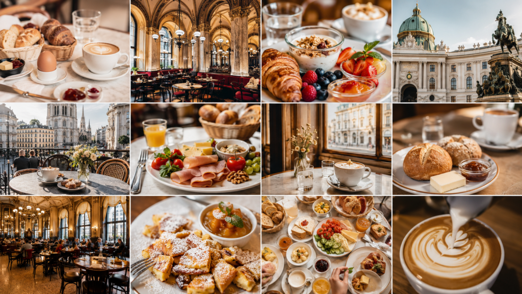 Frühstück in Wien 2026: zehn Cafés mit Preisen, Öffnungszeiten, Google-Bewertungen und Frühstückszeiten – plus Check, Adressen und Tipps für klassische Kaffeehäuser, Brunch und modernes Frühstück