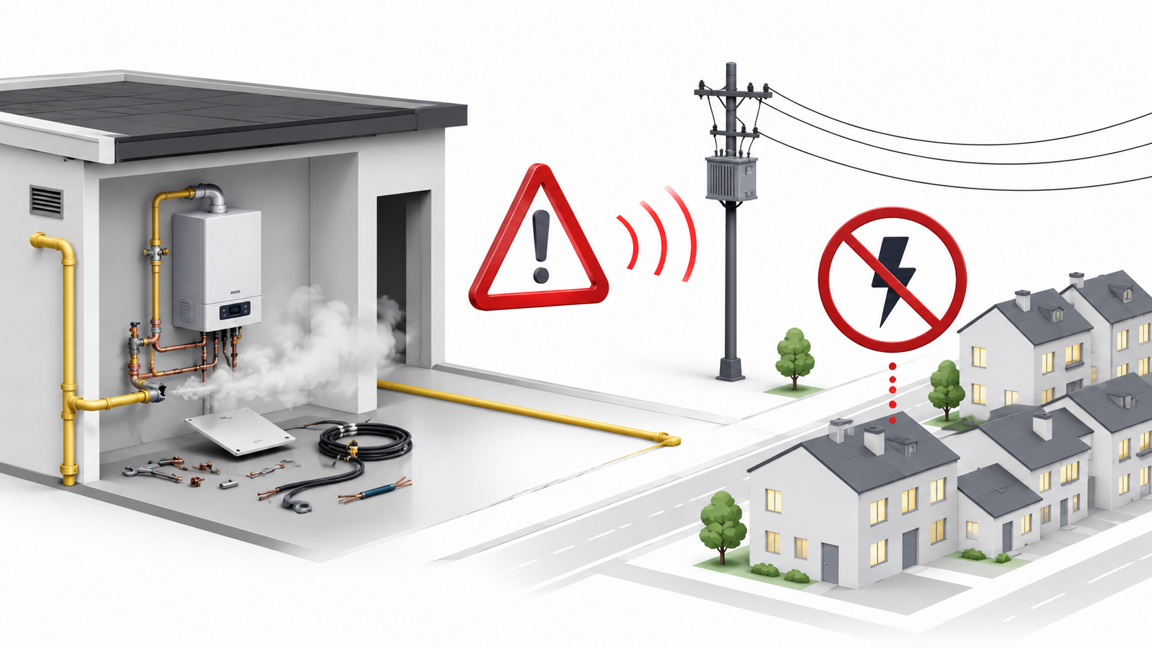 Eine gestohlene Gastherme löste am 10. August 2026 in Wien-Liesing Explosionsgefahr aus. Rund 1.900 Haushalte waren ohne Strom. Polizei und LKA ermitteln nach dem Einbruch.