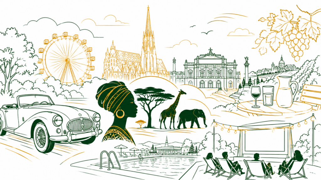 Wien am Wochenende 22./23. August 2026: Vienna Classic Days, Afrika-Tage, Heurige, Bäder und Open-Air-Kino. Die besten Events mit Terminen, Orten, Preisen und praktischen Tipps für Wien.