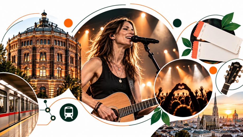 Christina Stürmer spielt am 18. September 2026 im Wiener Gasometer: Einlass 19 Uhr, Beginn 20 Uhr, Tickets ab 55,70 Euro, Hits und Raritäten auf der Setlist, Anreise mit der U3 – alle Infos.