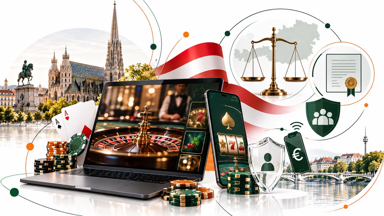 Online Casino Österreich 2026: Rechtslage zu Bonus ohne Einzahlung, neuen Online Casinos, Handyrechnung, Konzessionen, Spielerschutz und der geplanten Glücksspielgesetz-Reform kompakt erklärt heute.