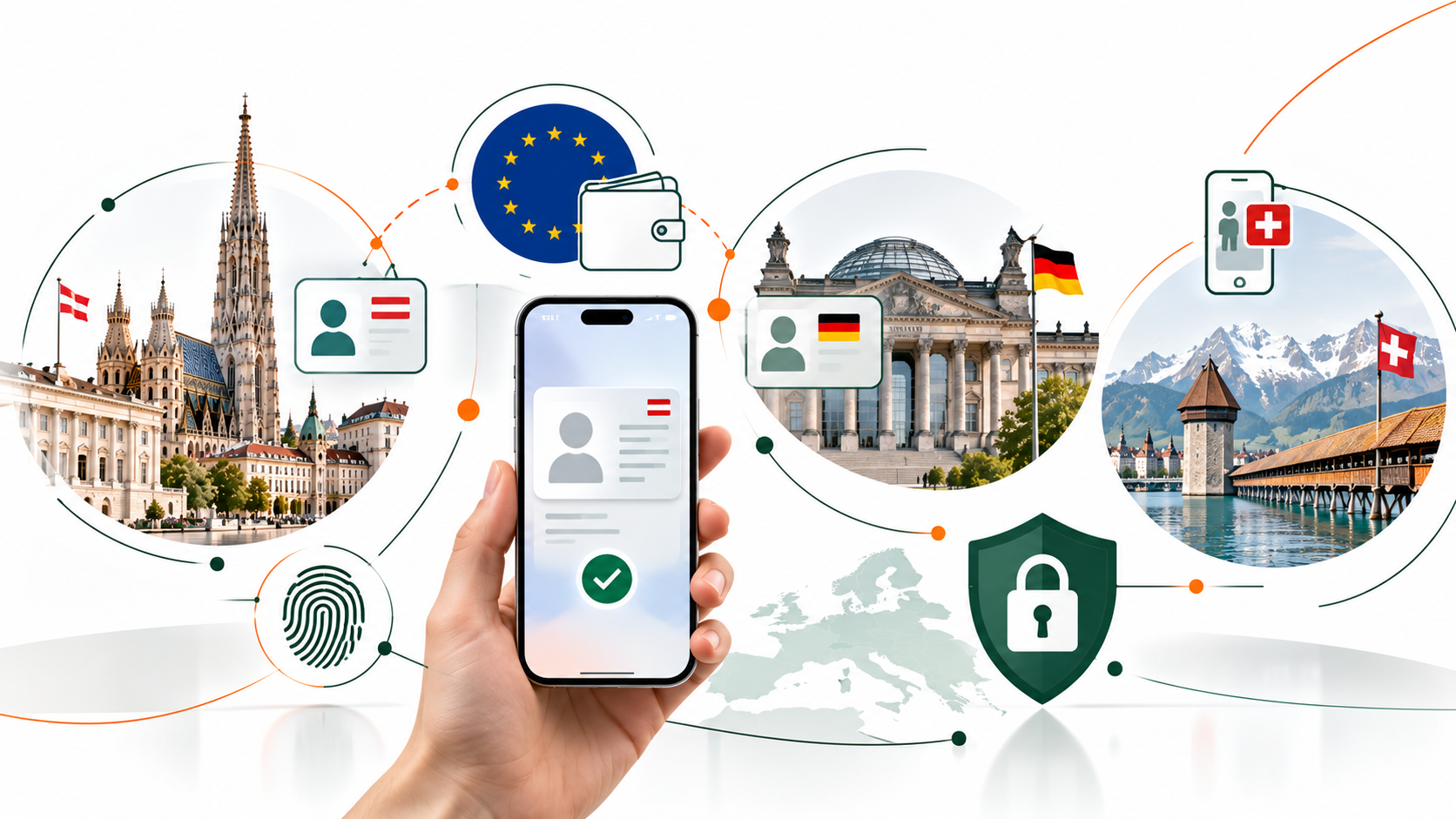 Wie digitale Identität in Österreich, Deutschland und der Schweiz funktioniert: ID Austria, EUDI-Wallet und Schweizer e-ID, aktuelle Termine, Unterschiede, Sicherheit und Nutzung.
